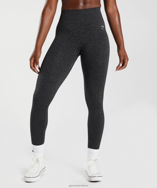 Gymshark adapter les leggings sans couture pour animaux récif | noir femmes 6HF28298